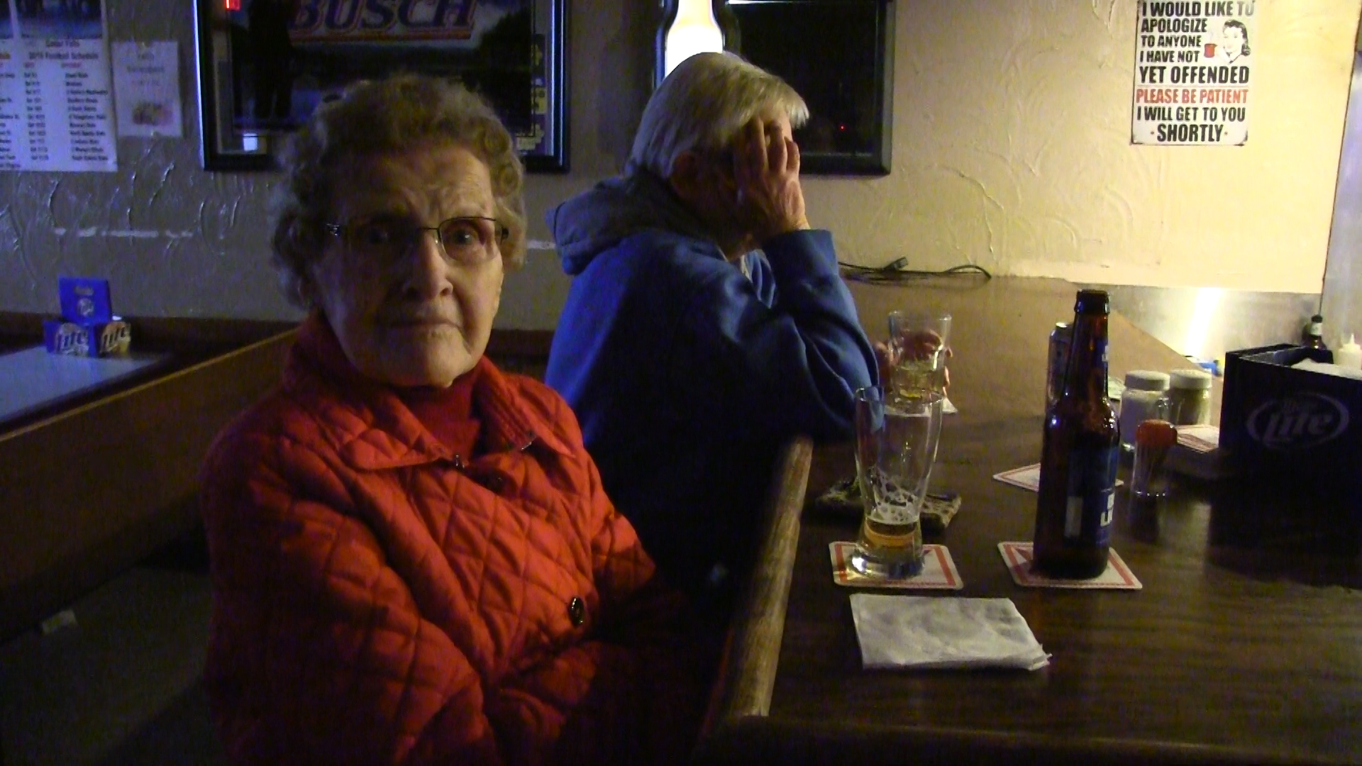 This 93-year-old woman was drinking a Bud at the end of the Lime Springs bar. Photo by Media Milwaukee staff.